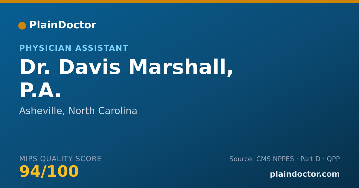Shareable card for Davis Marshall, P.A. - Physician Assistant, Asheville, NC