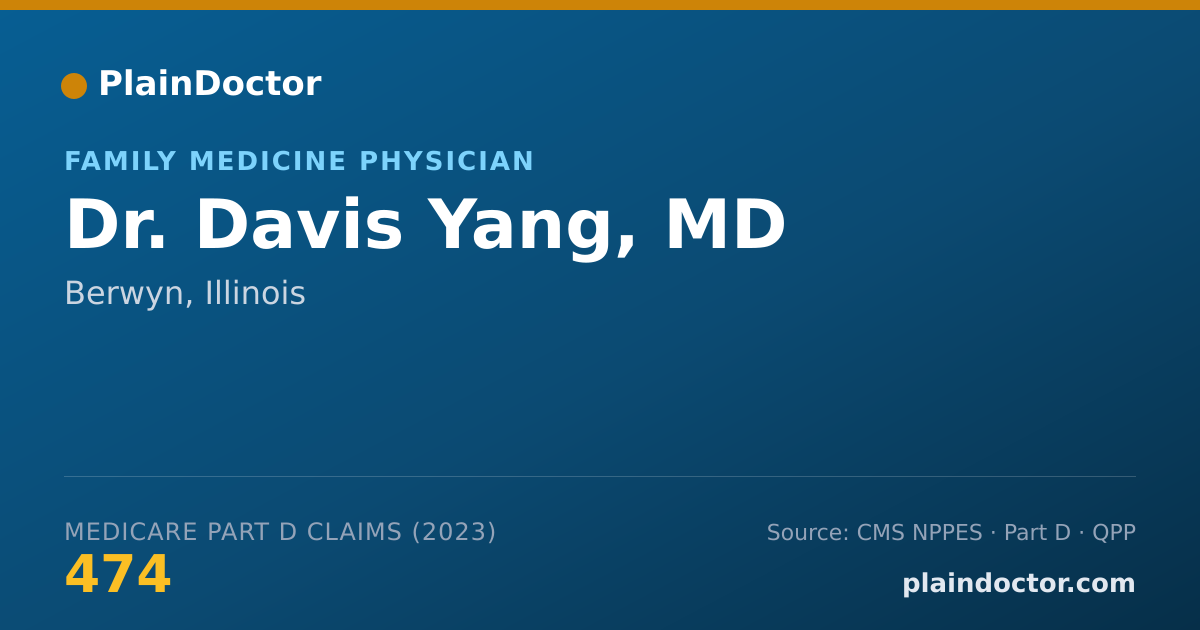 Shareable card for Davis Yang, MD - Family Medicine Physician, Berwyn, IL
