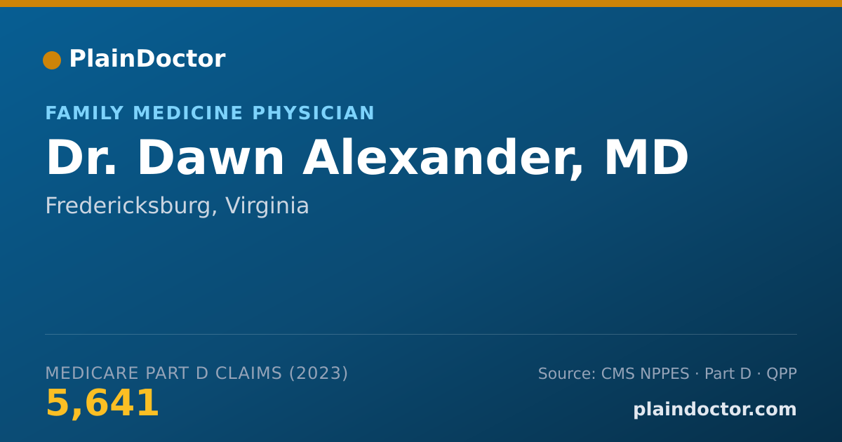 Shareable card for Dawn Alexander, MD - Family Medicine Physician, Fredericksburg, VA
