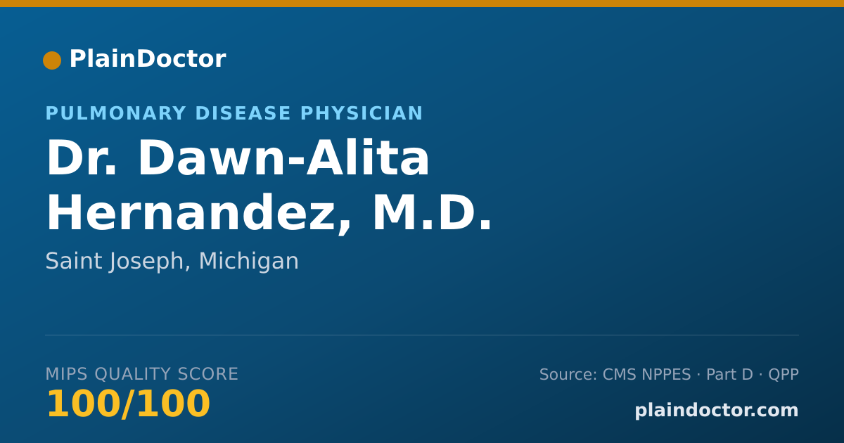 Shareable card for Dawn-Alita Hernandez, M.D. - Pulmonary Disease Physician, Saint Joseph, MI