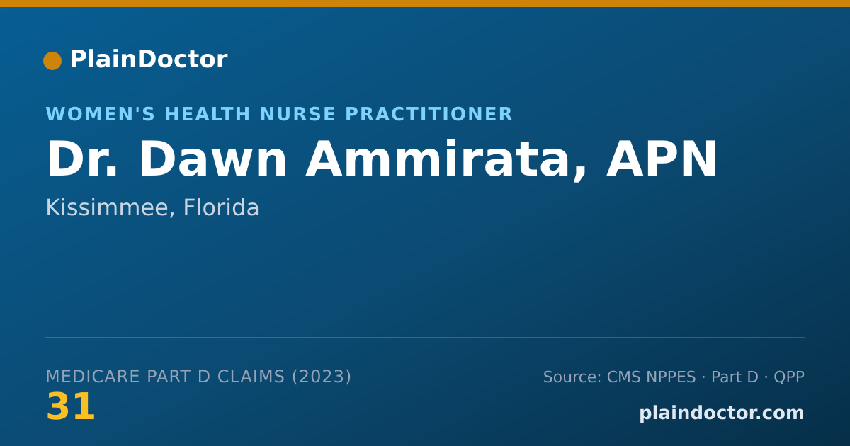 Shareable card for Dawn Ammirata, APN - Women's Health Nurse Practitioner, Kissimmee, FL