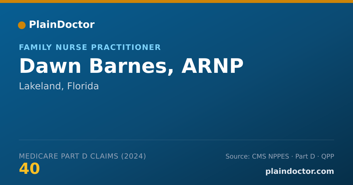 Shareable card for Dawn Barnes, ARNP - Emergency Medicine Physician, Lakeland, FL