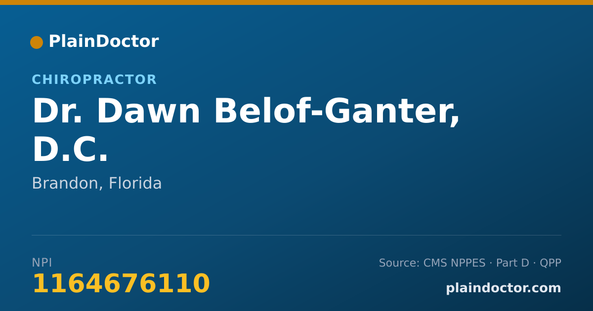 Shareable card for Dawn Belof-Ganter, D.C. - Chiropractor, Brandon, FL