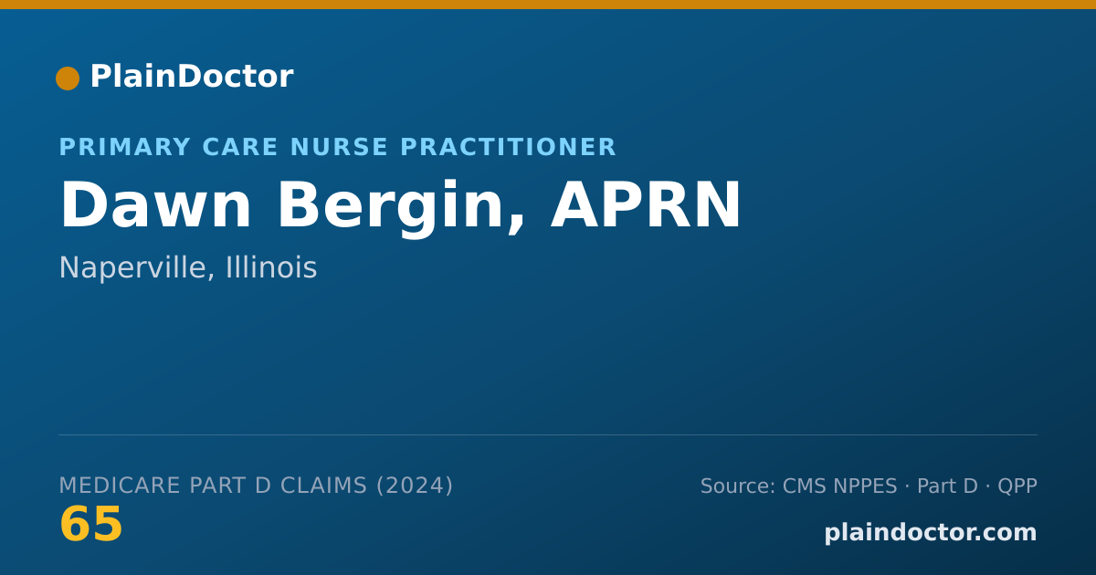 Shareable card for Dawn Bergin, APRN - Primary Care Nurse Practitioner, Naperville, IL