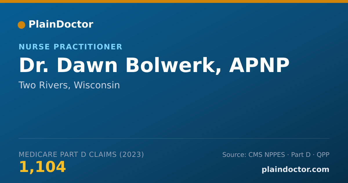 Shareable card for Dawn Bolwerk, APNP - Nurse Practitioner, Two Rivers, WI