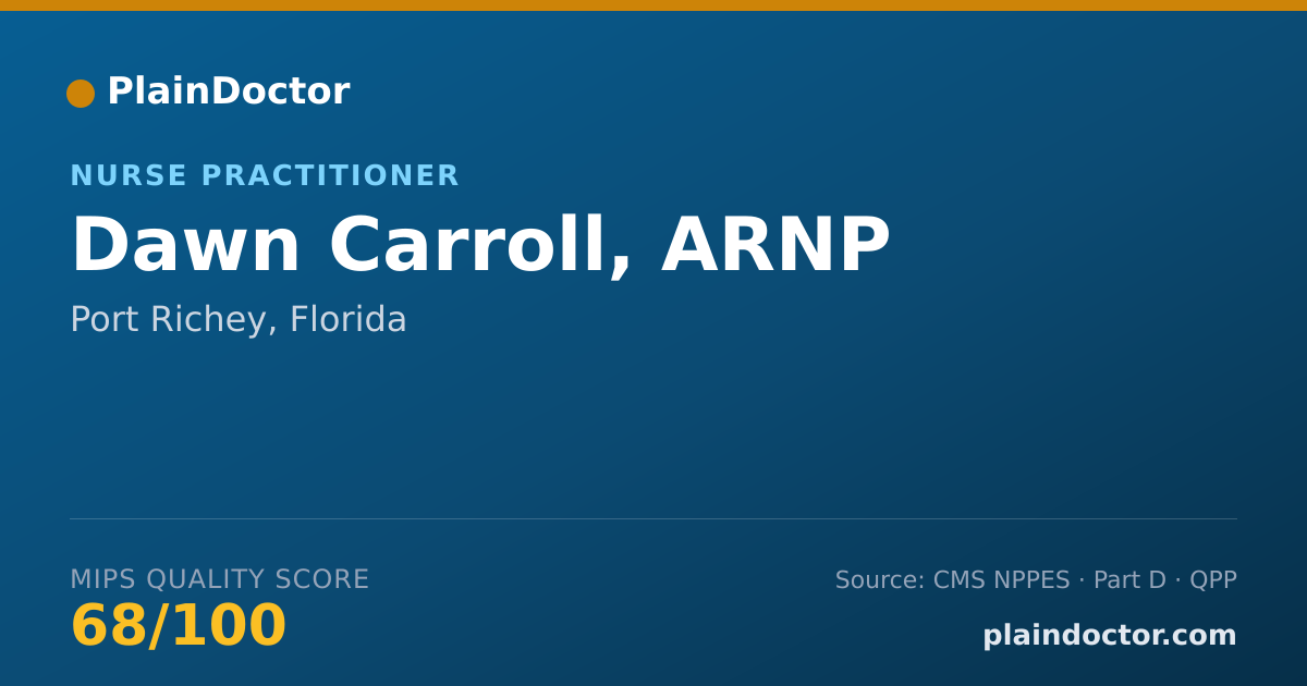 Shareable card for Dawn Carroll, ARNP - Nurse Practitioner, Port Richey, FL