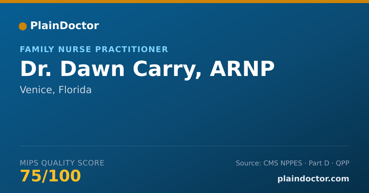 Shareable card for Dawn Carry, ARNP - Family Nurse Practitioner, Venice, FL