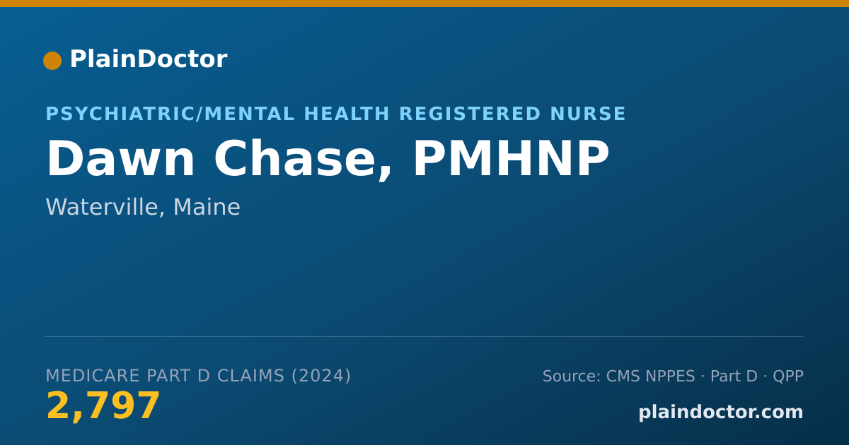 Shareable card for Dawn Chase, PMHNP - Psychiatric/Mental Health Registered Nurse, Waterville, ME