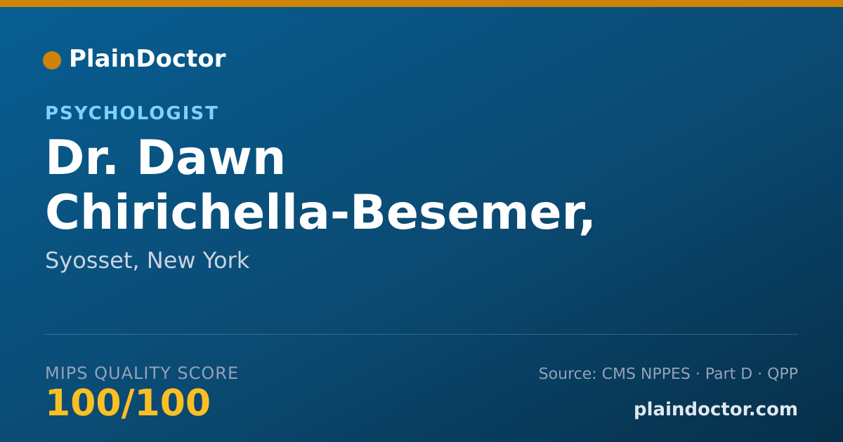 Shareable card for Dawn Chirichella-Besemer, PSYD - Psychologist, Syosset, NY