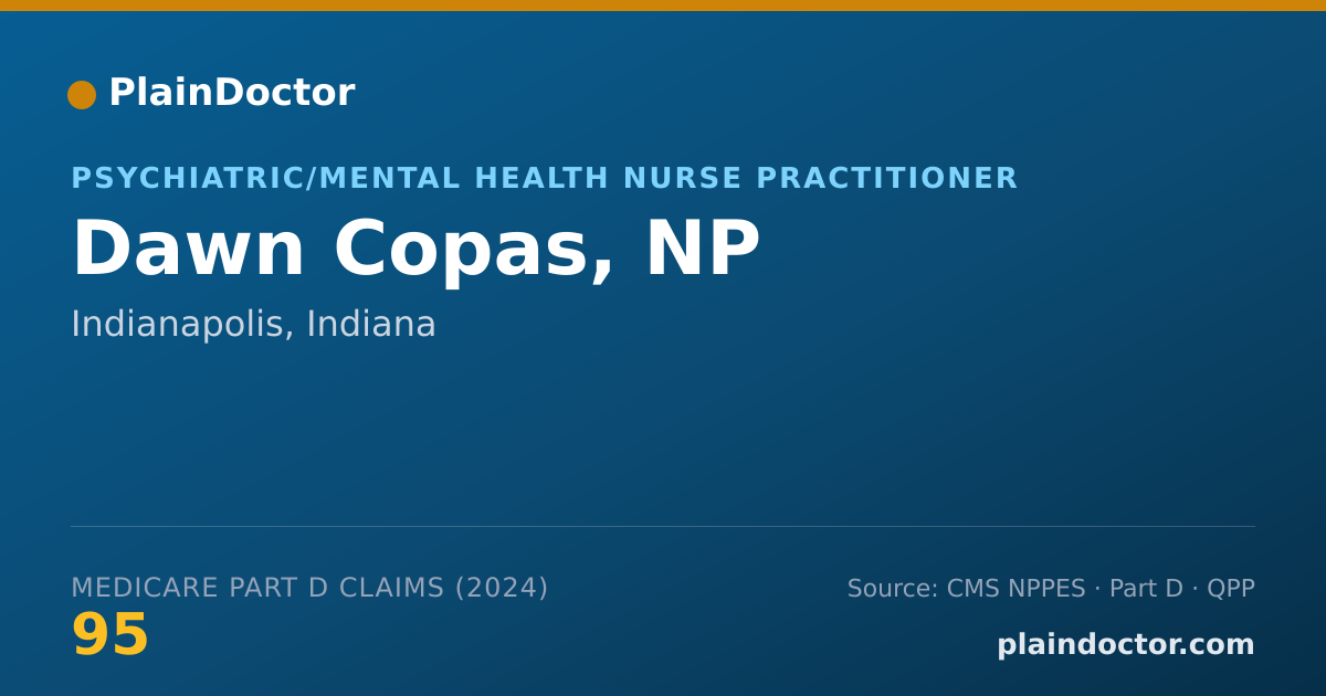 Shareable card for Dawn Copas, NP - Psychiatric/Mental Health Nurse Practitioner, Indianapolis, IN