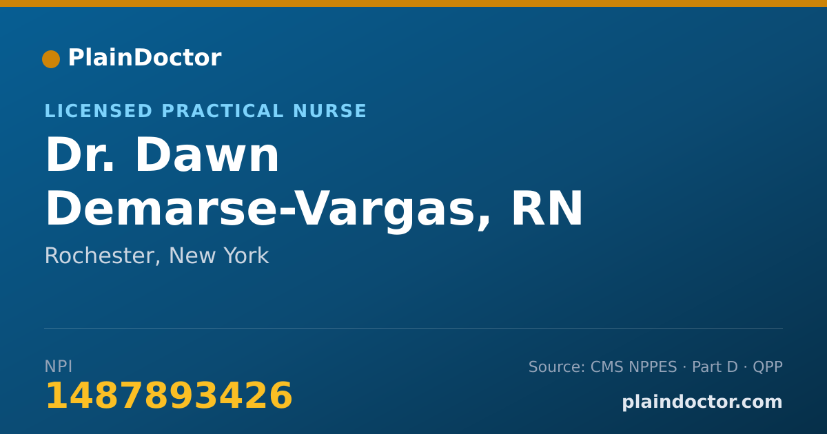 Shareable card for Dawn Demarse-Vargas, RN - Licensed Practical Nurse, Rochester, NY