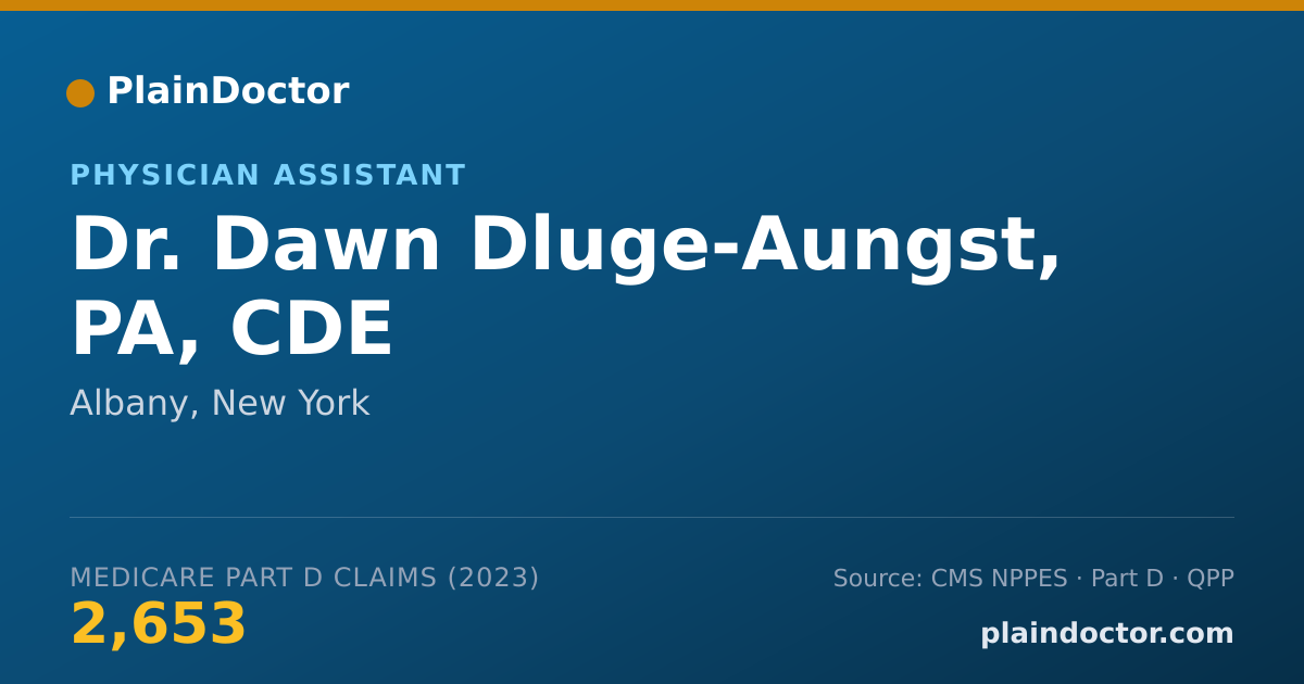 Shareable card for Dawn Dluge-Aungst, PA, CDE - Physician Assistant, Albany, NY
