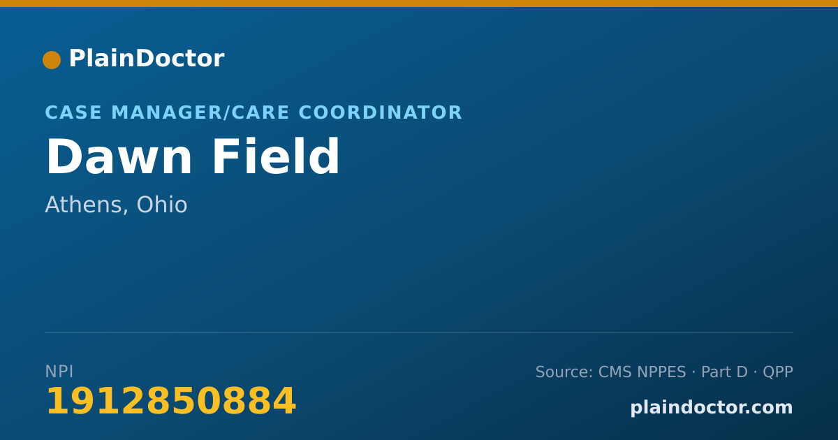 Shareable card for Dawn Field - Case Manager/Care Coordinator, Athens, OH