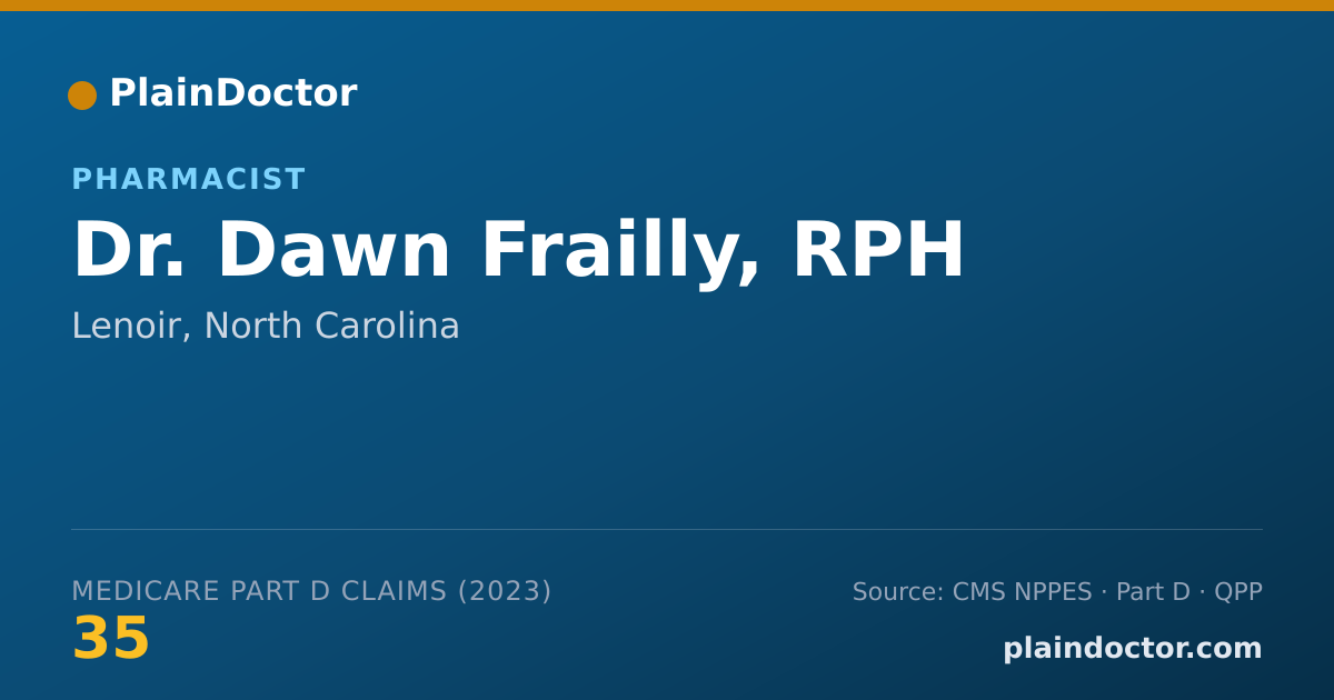 Shareable card for Dawn Frailly, RPH - Pharmacist, Lenoir, NC