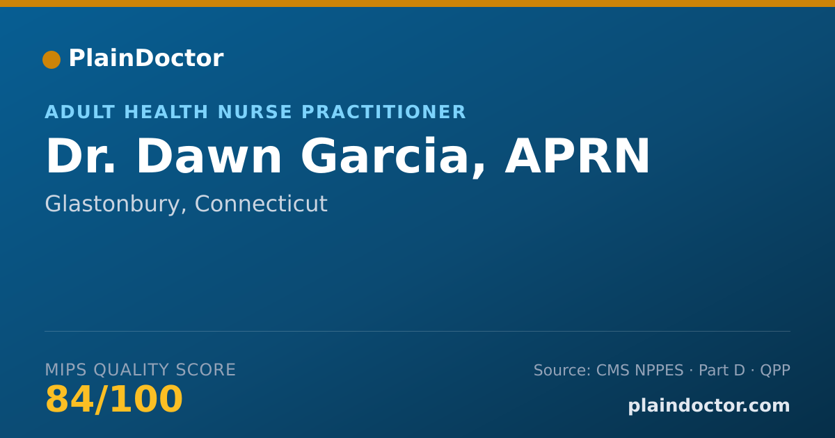 Shareable card for Dawn Garcia, APRN - Adult Health Nurse Practitioner, Glastonbury, CT