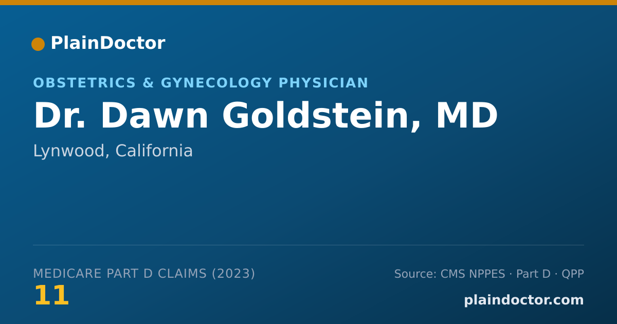 Shareable card for Dawn Goldstein, MD - Obstetrics & Gynecology Physician, Lynwood, CA