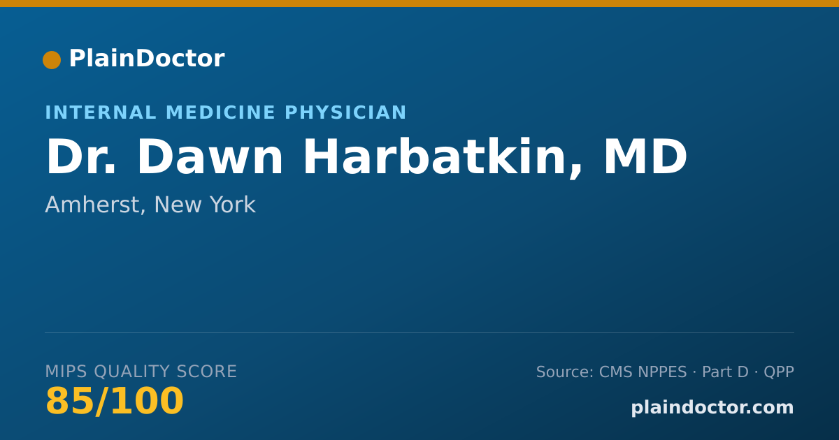 Shareable card for Dawn Harbatkin, MD - Internal Medicine Physician, Amherst, NY