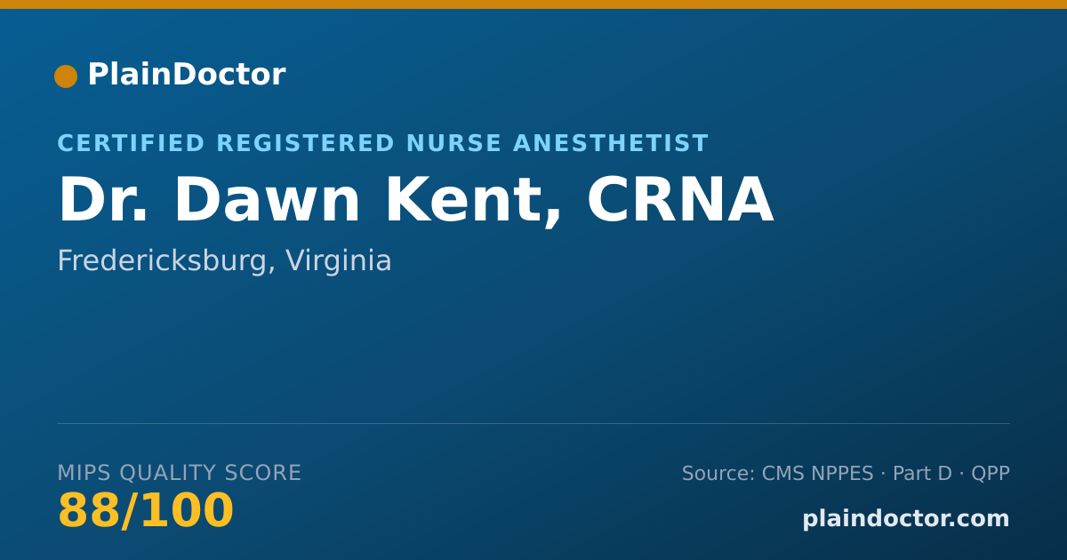 Shareable card for Dawn Kent, CRNA - Certified Registered Nurse Anesthetist, Fredericksburg, VA