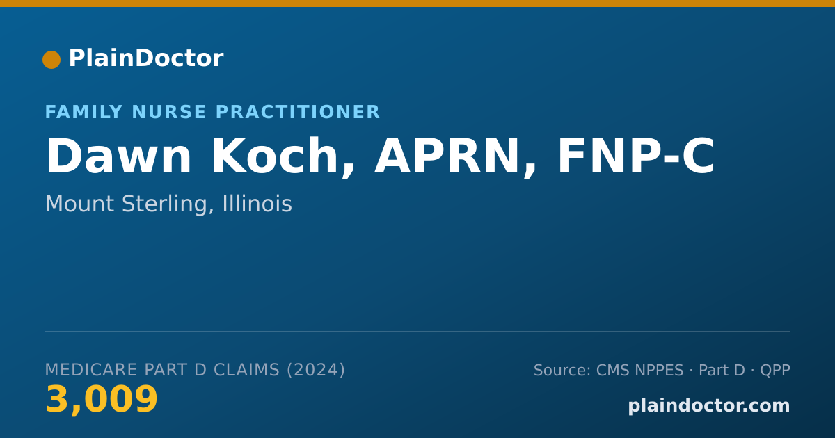 Shareable card for Dawn Koch, APRN, FNP-C - Family Nurse Practitioner, Mount Sterling, IL