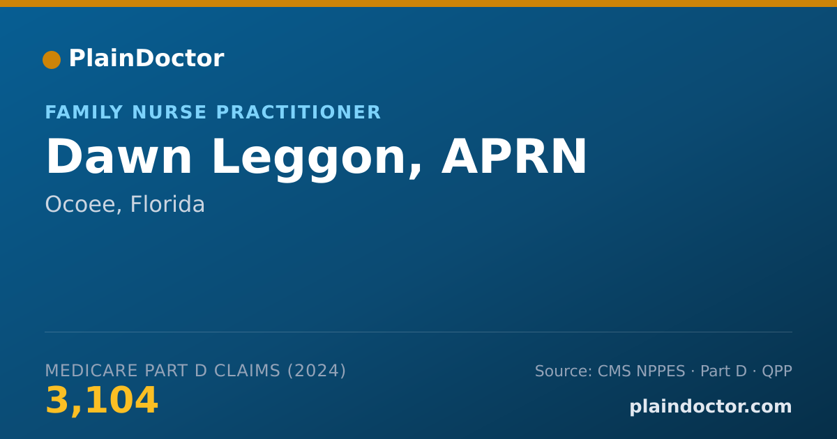 Shareable card for Dawn Leggon, APRN - Family Nurse Practitioner, Ocoee, FL