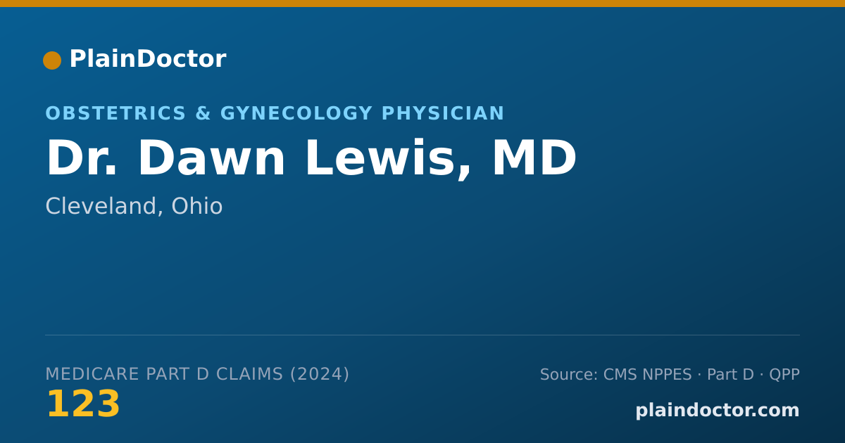 Shareable card for Dawn Lewis, MD - Obstetrics & Gynecology Physician, Cleveland, OH
