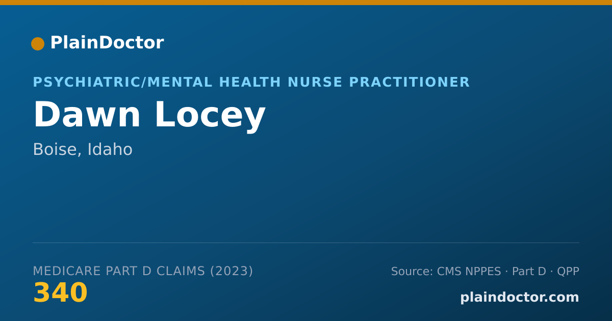 Shareable card for Dawn Locey - Psychiatric/Mental Health Nurse Practitioner, Boise, ID