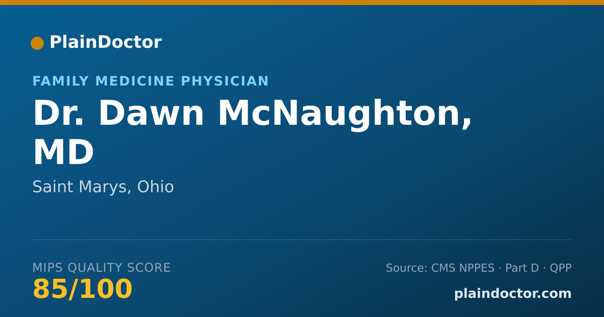 Shareable card for Dawn McNaughton, MD - Family Medicine Physician, Saint Marys, OH