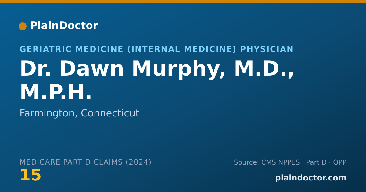 Shareable card for Dawn Murphy, M.D., M.P.H. - Geriatric Medicine (Internal Medicine) Physician, Farmington, CT