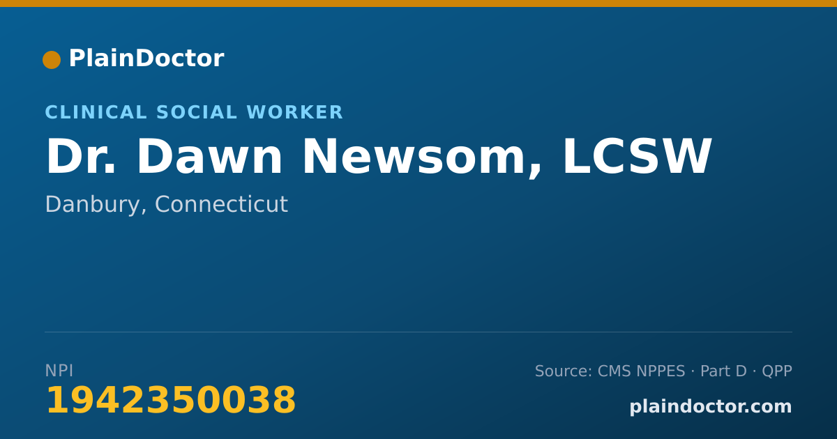 Shareable card for Dawn Newsom, LCSW - Clinical Social Worker, Danbury, CT