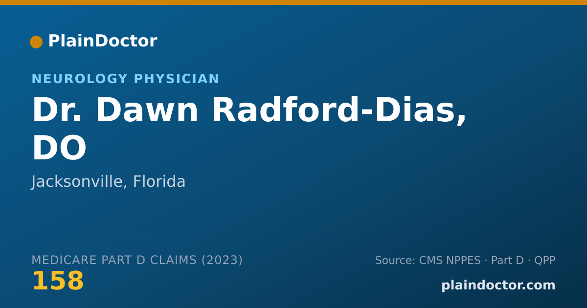 Shareable card for Dawn Radford-Dias, DO - Neurology Physician, Jacksonville, FL