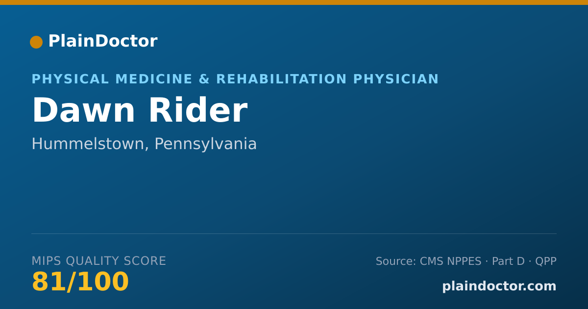 Shareable card for Dawn Rider - Physical Medicine & Rehabilitation Physician, Hummelstown, PA