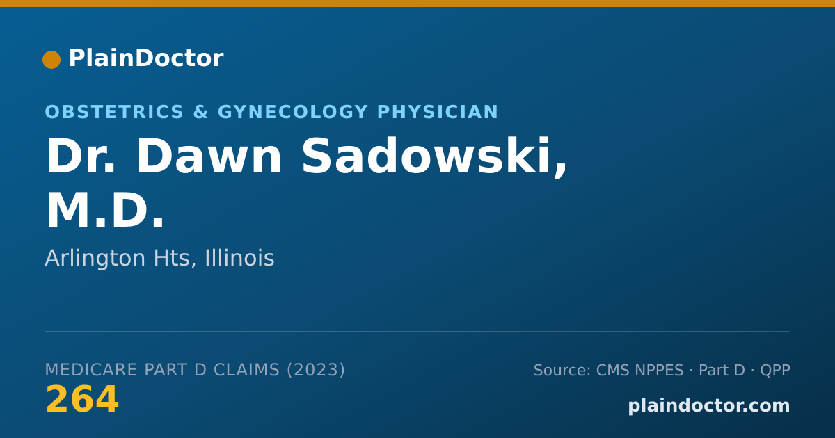 Shareable card for Dawn Sadowski, M.D. - Obstetrics & Gynecology Physician, Arlington Hts, IL