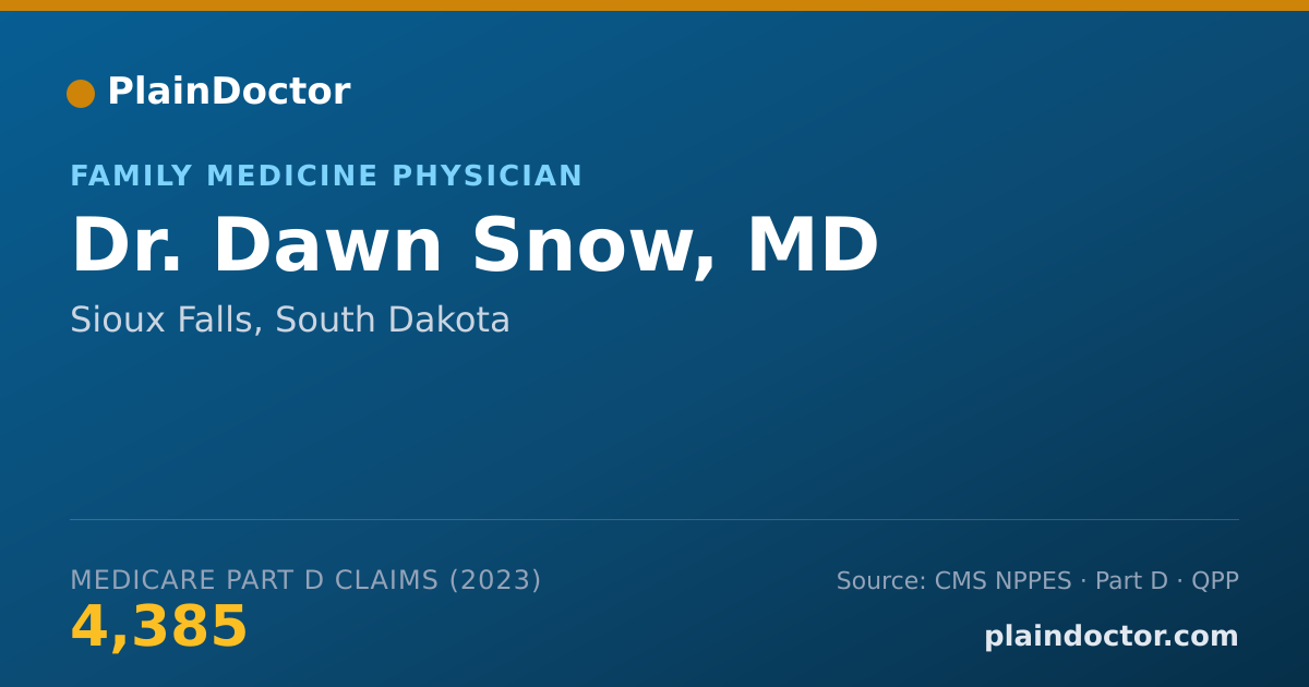 Shareable card for Dawn Snow, MD - Family Medicine Physician, Sioux Falls, SD