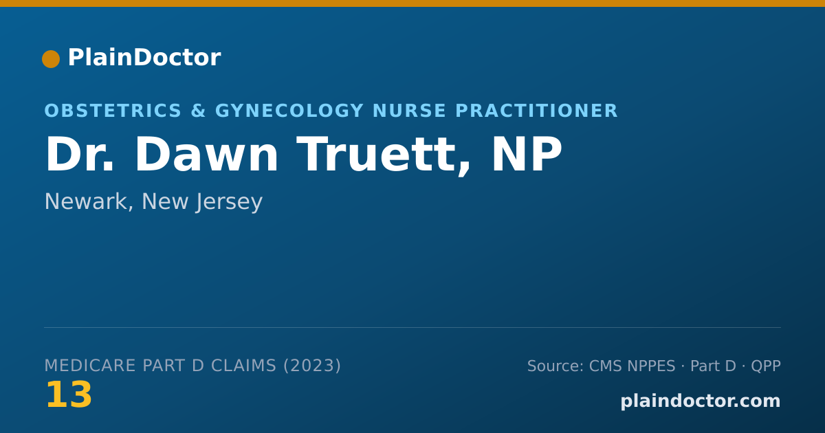 Shareable card for Dawn Truett, NP - Obstetrics & Gynecology Nurse Practitioner, Newark, NJ