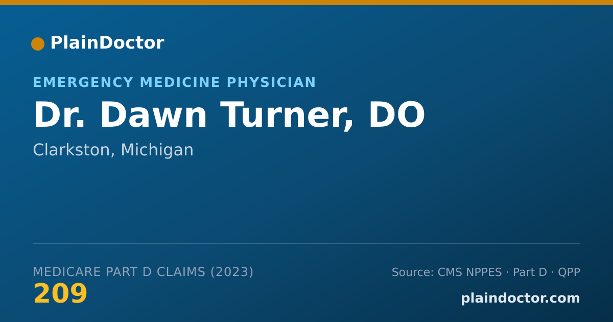 Shareable card for Dawn Turner, DO - Emergency Medicine Physician, Clarkston, MI