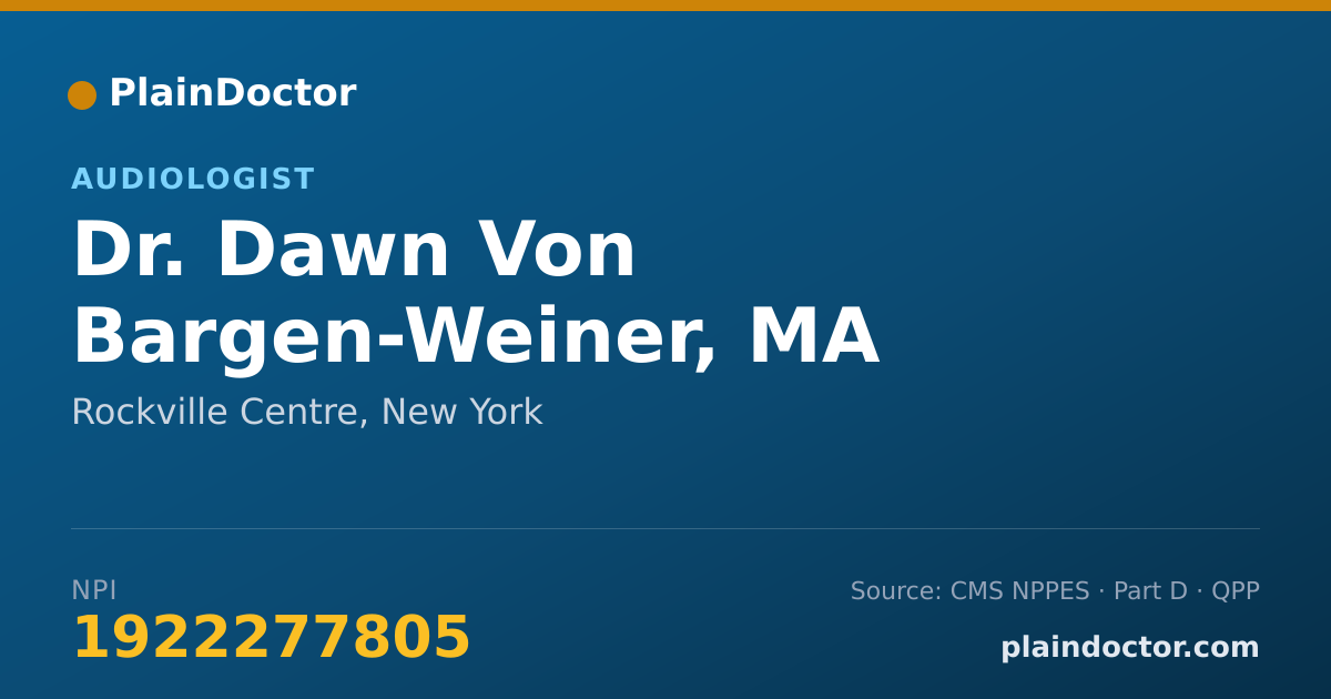 Shareable card for Dawn Von Bargen-Weiner, MA - Audiologist, Rockville Centre, NY