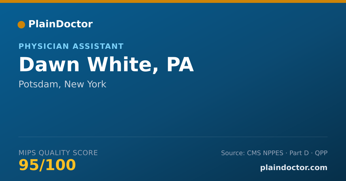 Shareable card for Dawn White, PA - Physician Assistant, Potsdam, NY