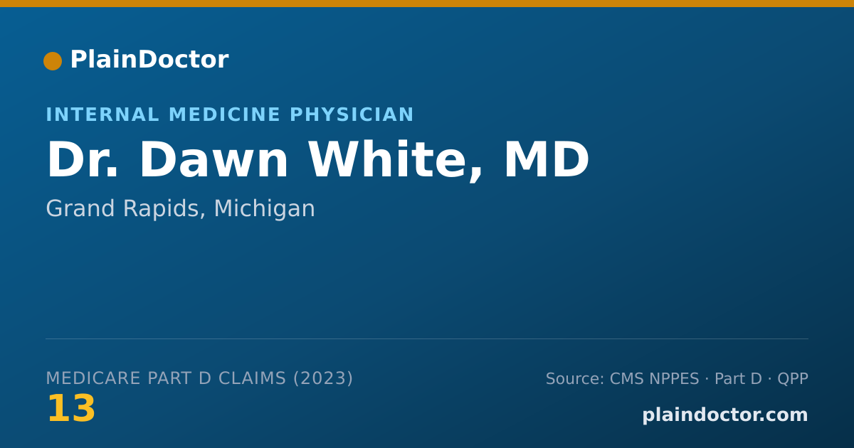 Shareable card for Dawn White, MD - Internal Medicine Physician, Grand Rapids, MI