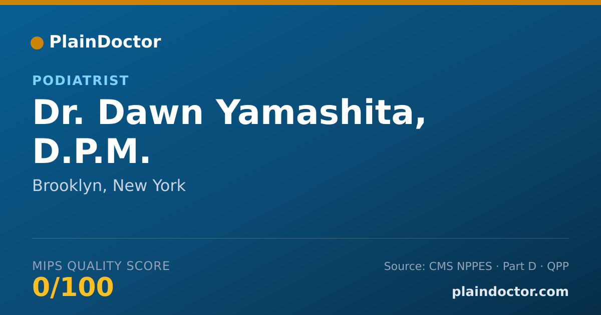 Shareable card for Dawn Yamashita, D.P.M. - Podiatrist, Brooklyn, NY