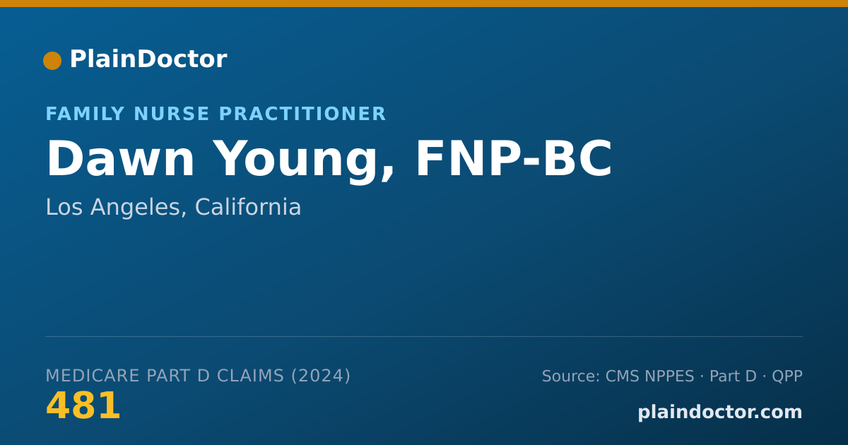 Shareable card for Dawn Young, FNP-BC - Family Nurse Practitioner, Los Angeles, CA