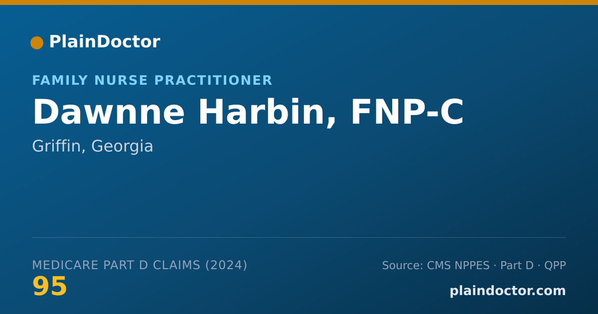 Shareable card for Dawnne Harbin, FNP-C - Family Nurse Practitioner, Griffin, GA