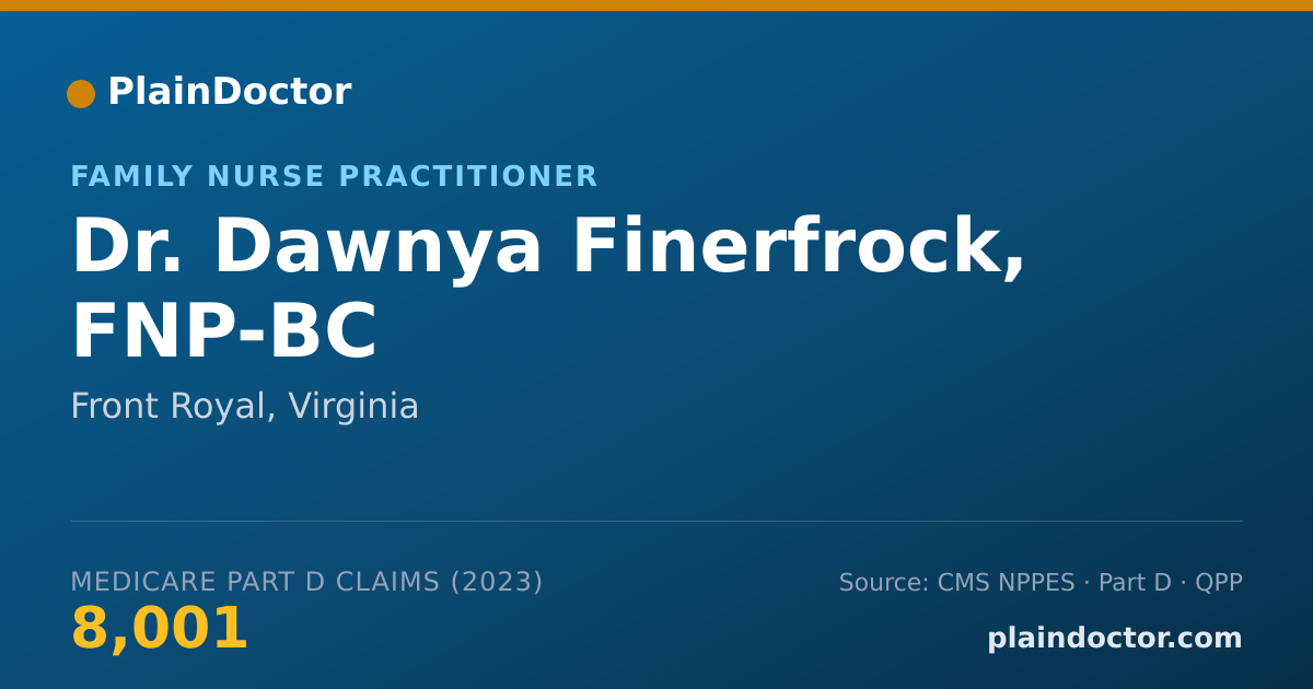 Shareable card for Dawnya Finerfrock, FNP-BC - Family Nurse Practitioner, Front Royal, VA
