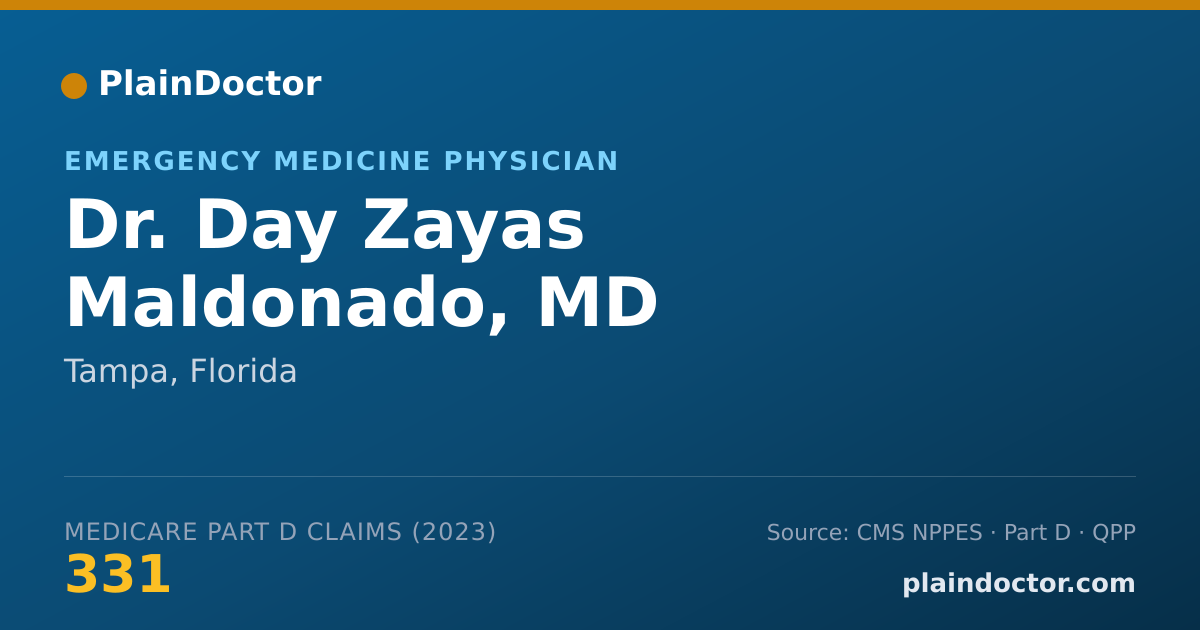 Shareable card for Day Zayas Maldonado, MD - Emergency Medicine Physician, Tampa, FL