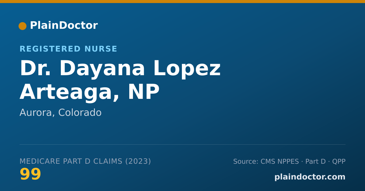 Shareable card for Dayana Lopez Arteaga, NP - Registered Nurse, Aurora, CO