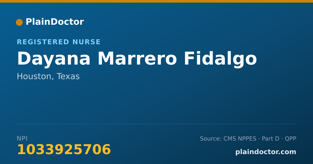 Shareable card for Dayana Marrero Fidalgo - Registered Nurse, Houston, TX