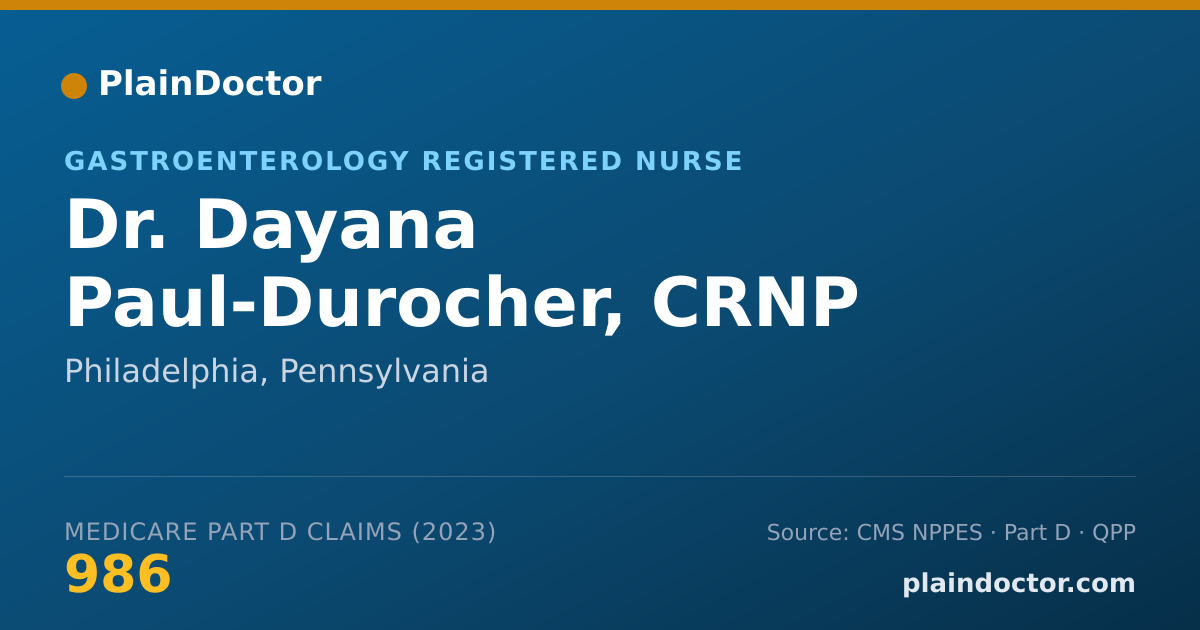 Shareable card for Dayana Paul-Durocher, CRNP - Gastroenterology Registered Nurse, Philadelphia, PA