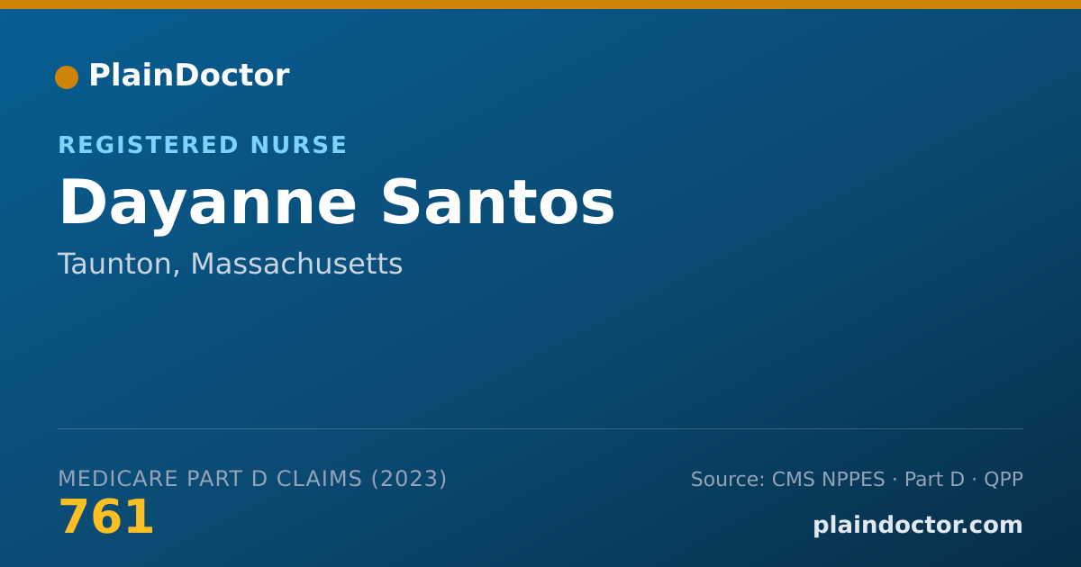 Shareable card for Dayanne Santos - Registered Nurse, Taunton, MA