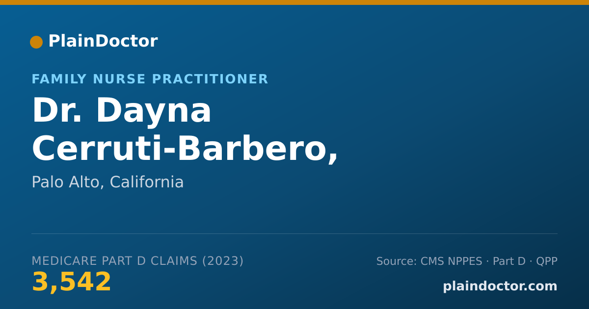 Shareable card for Dayna Cerruti-Barbero, F.N.P. - Family Nurse Practitioner, Palo Alto, CA