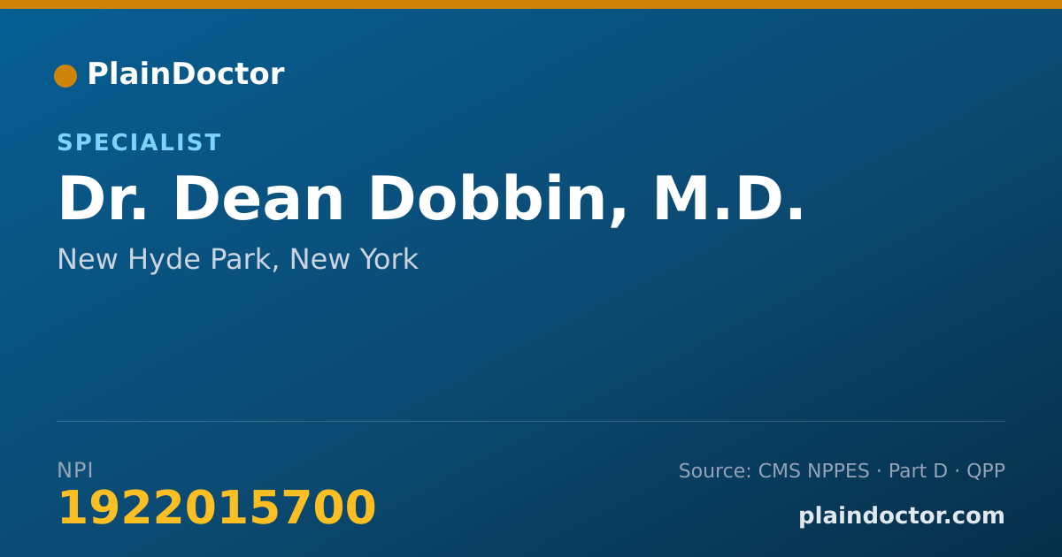 Shareable card for Dean Dobbin, M.D. - Specialist, New Hyde Park, NY