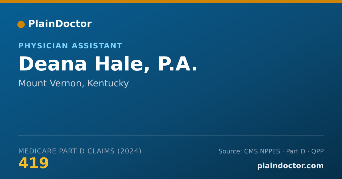 Shareable card for Deana Hale, P.A. - Physician Assistant, Mount Vernon, KY